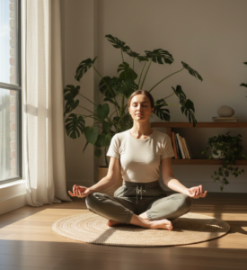 Home Remedies for High Blood Pressure through meditation and stress management.