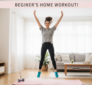 Home Workout for Beginners – person doing jumping jacks.