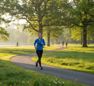 Home Remedies for High Blood Pressure including daily walking and physical activity.