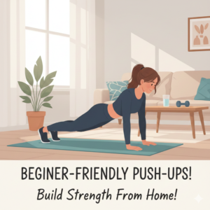 Home Workout for Beginners – person performing knee push-ups.