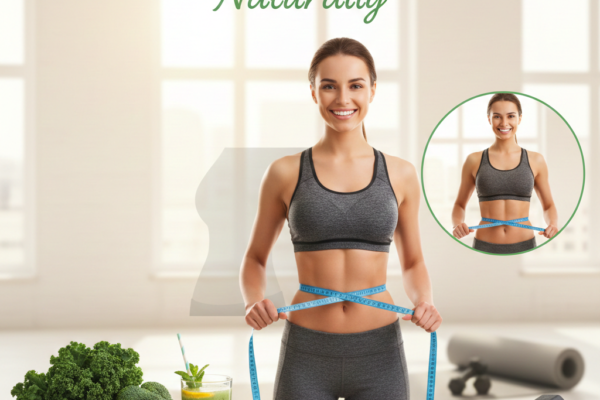 Fit person measuring their waist with a tape measure, showing a subtle before and after belly fat transformation, representing how to lose belly fat naturally.